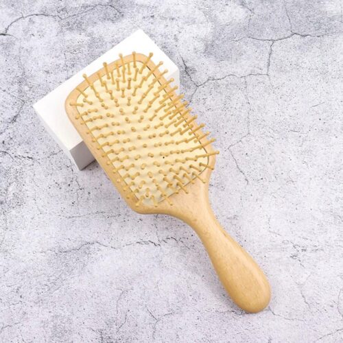 Eco-Friendly Bamboo Wooden Hair Brush – Organic & Gentle Detangler