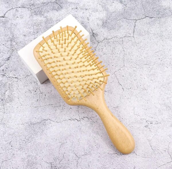 Eco-Friendly Bamboo Wooden Hair Brush – Organic & Gentle Detangler