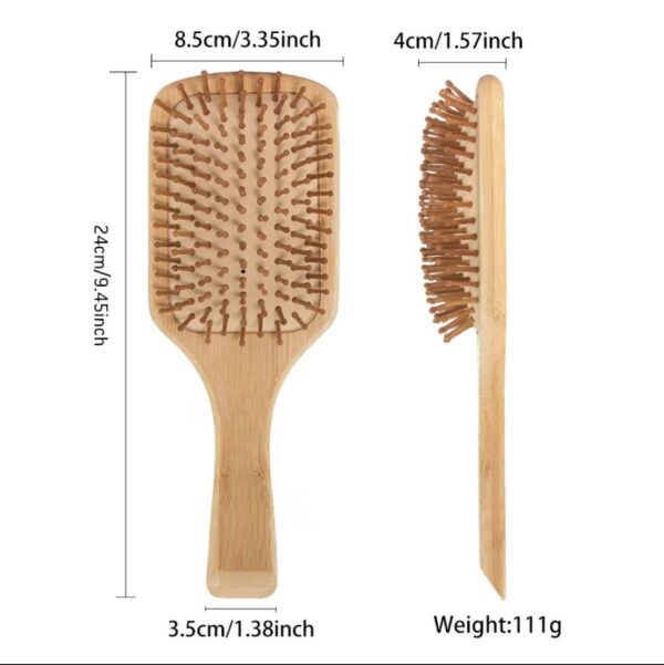Eco-Friendly Bamboo Wooden Hair Brush – Organic & Gentle Detangler